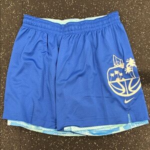 Nike Reversible Blue Graphic Basketball Shorts